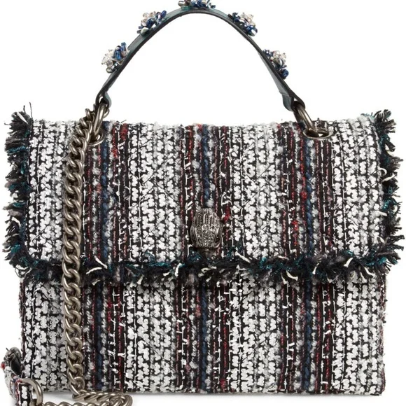 NWT Kurt Geiger Large Kensington Tweed Bag - Picture 1 of 6